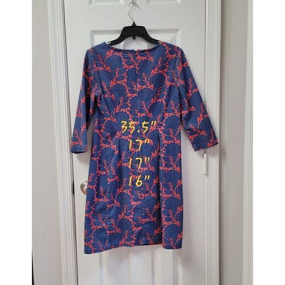 Boden Floral Fited Dress 6 - Picture 2 of 6